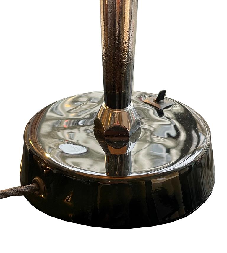 Lámpara de mesa Art Déco negra en Bueno estado para la venta en Wiesbaden, DE