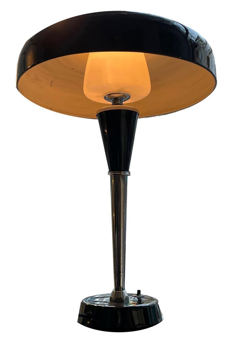 Lámpara de mesa Art Déco negra en venta 1