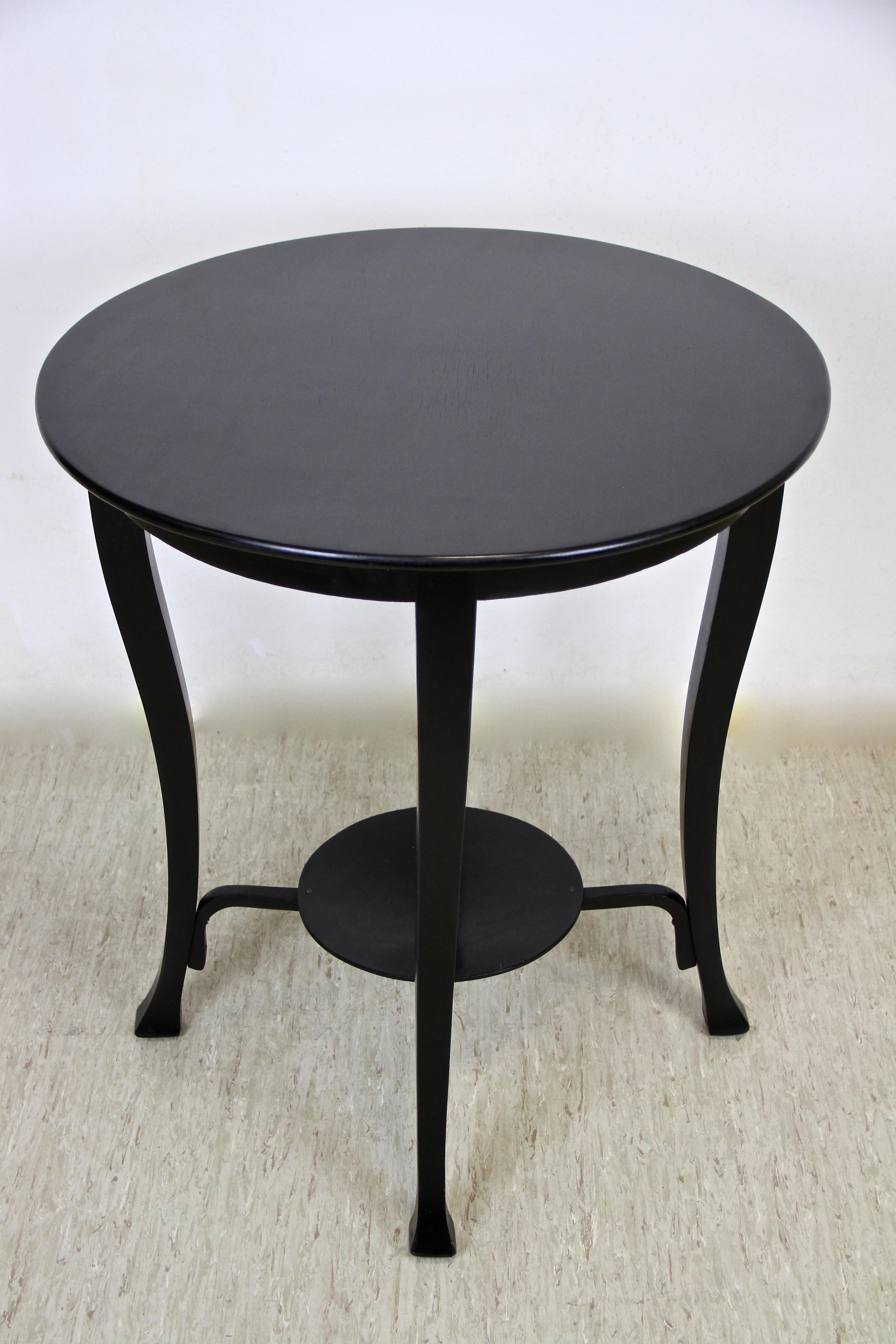 Ebonized Black Art Nouveau Coffee/ Side Table by Jacob & Josef Kohn, Austria, circa 1910