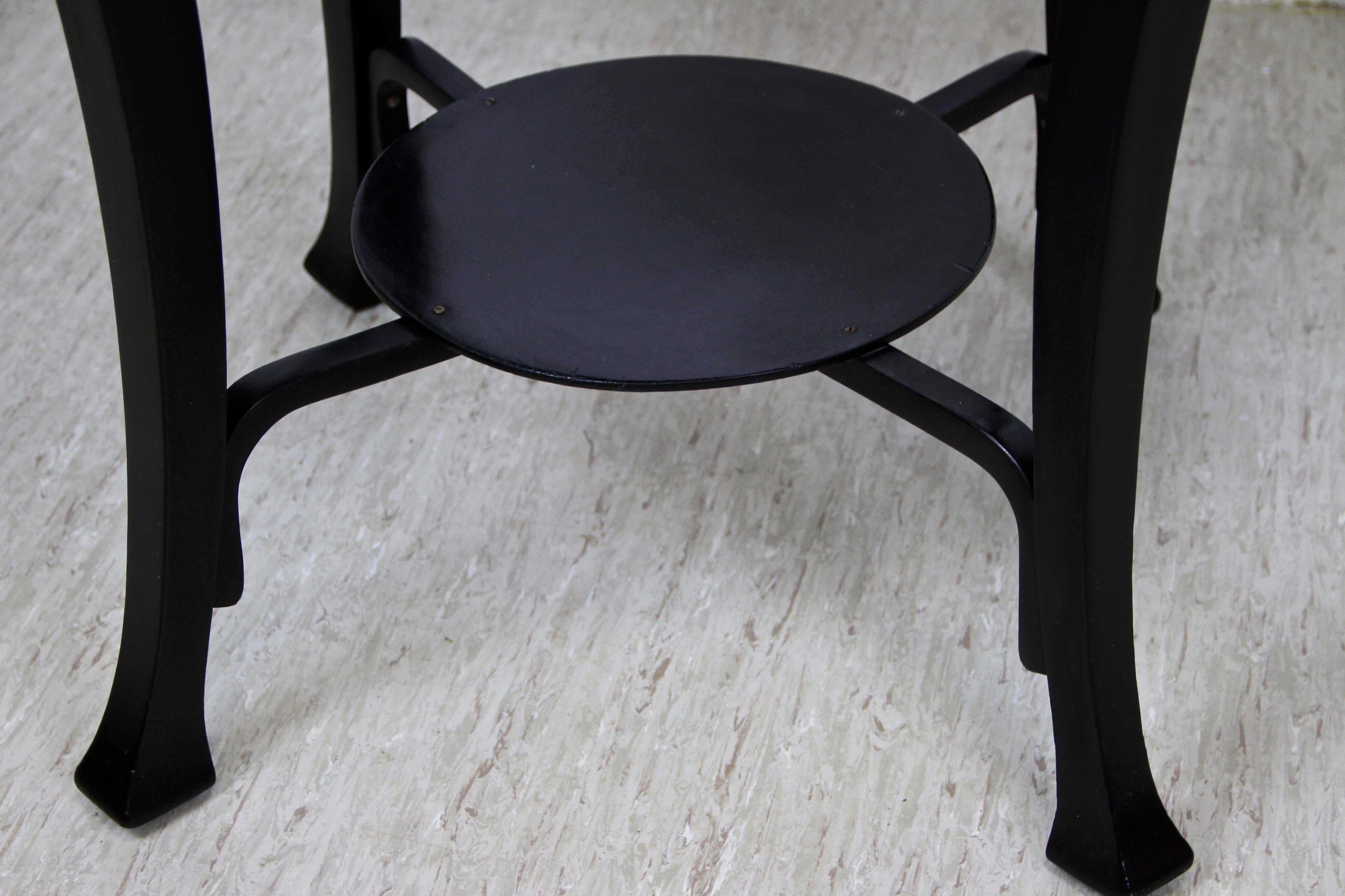 Beech Black Art Nouveau Coffee/ Side Table by Jacob & Josef Kohn, Austria, circa 1910