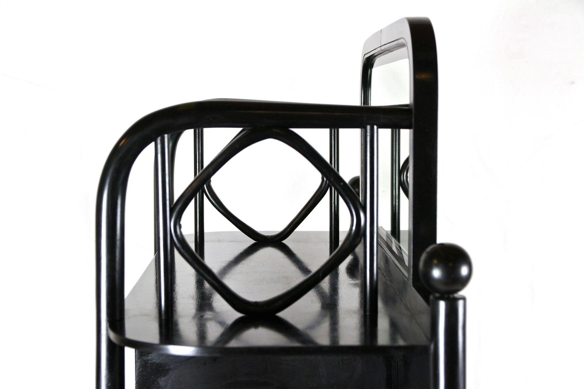 Black Art Nouveau Display Cabinet by Josef Hoffmann for Thonet, AT ca. 1905 For Sale 6