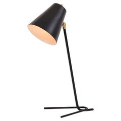 Black Articulating Mid-Century Style Italian Desk Lamp or Wall Light