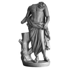 Asclepius noir fabriqué avec de la poudre de marbre comprimée « Musée éphémère »