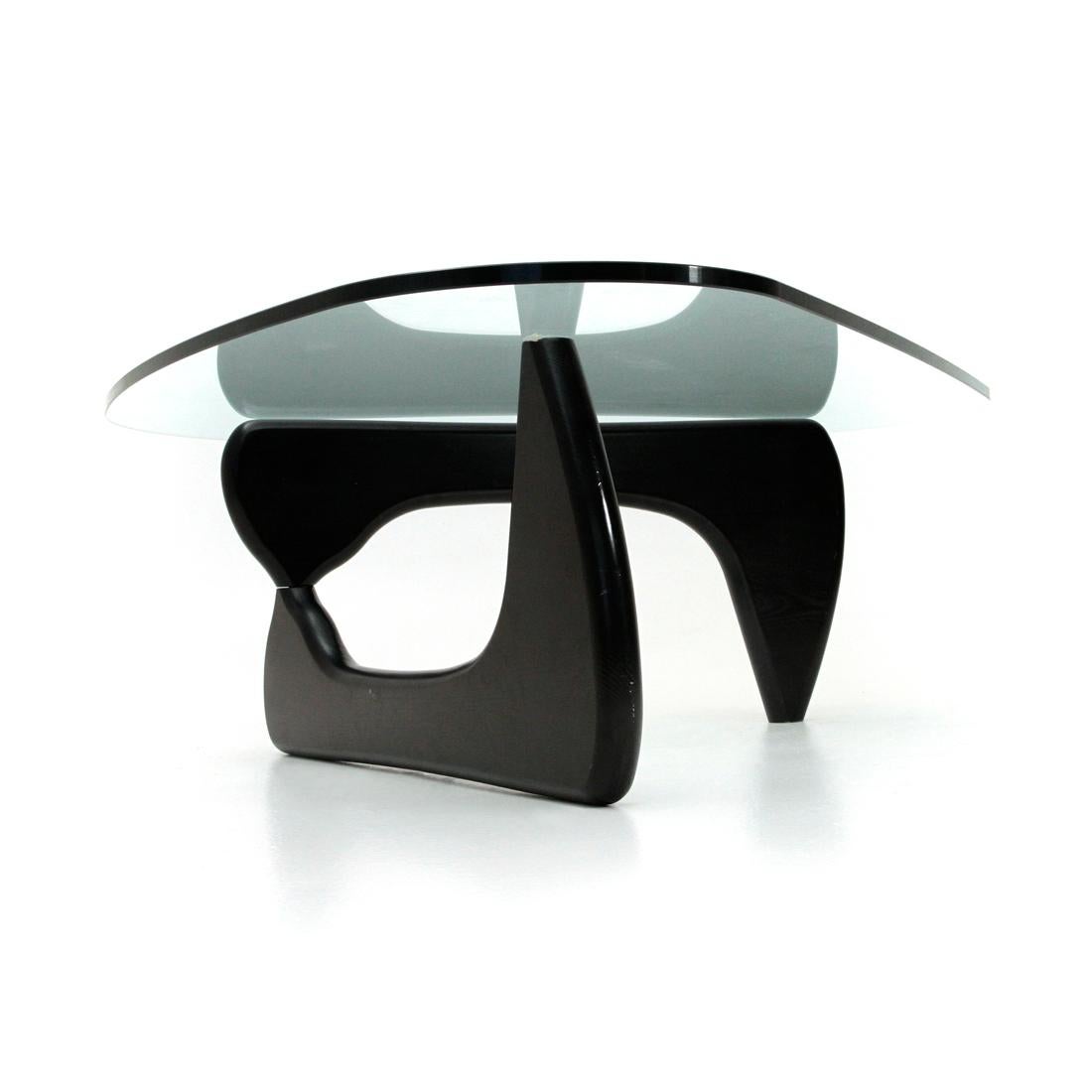 Mid-20th Century Black Ash Coffee Table by Isamu Noguchi for Vitra