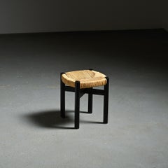 Black Ash Meribel Stool, Charlotte Perriand, circa 1950