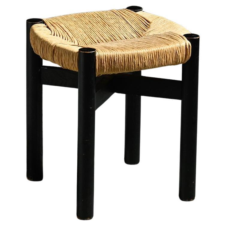 Black Ash Meribel Stool, Charlotte Perriand, circa 1950