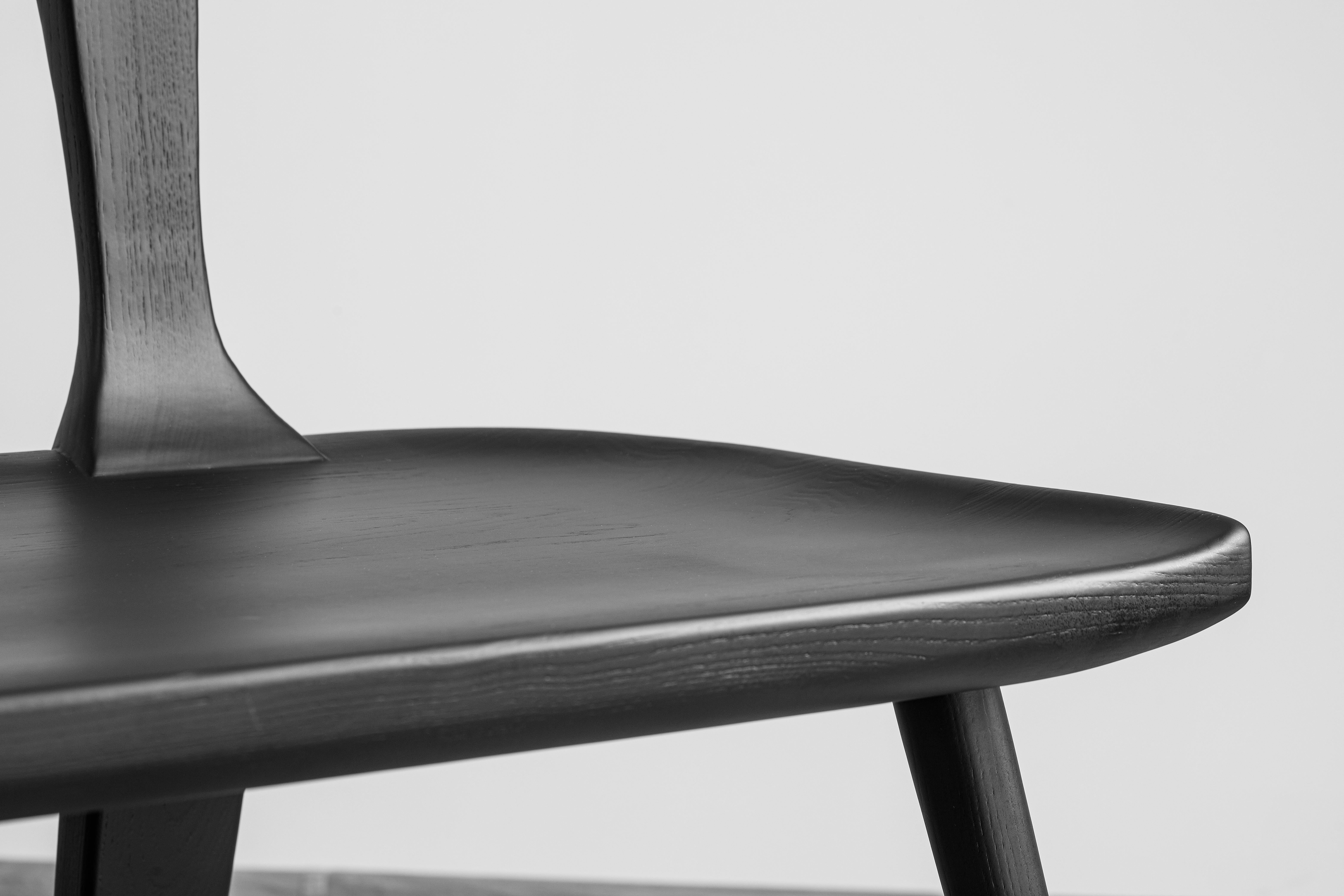 Moldovan Black Ash Solid Wood Bench For Sale
