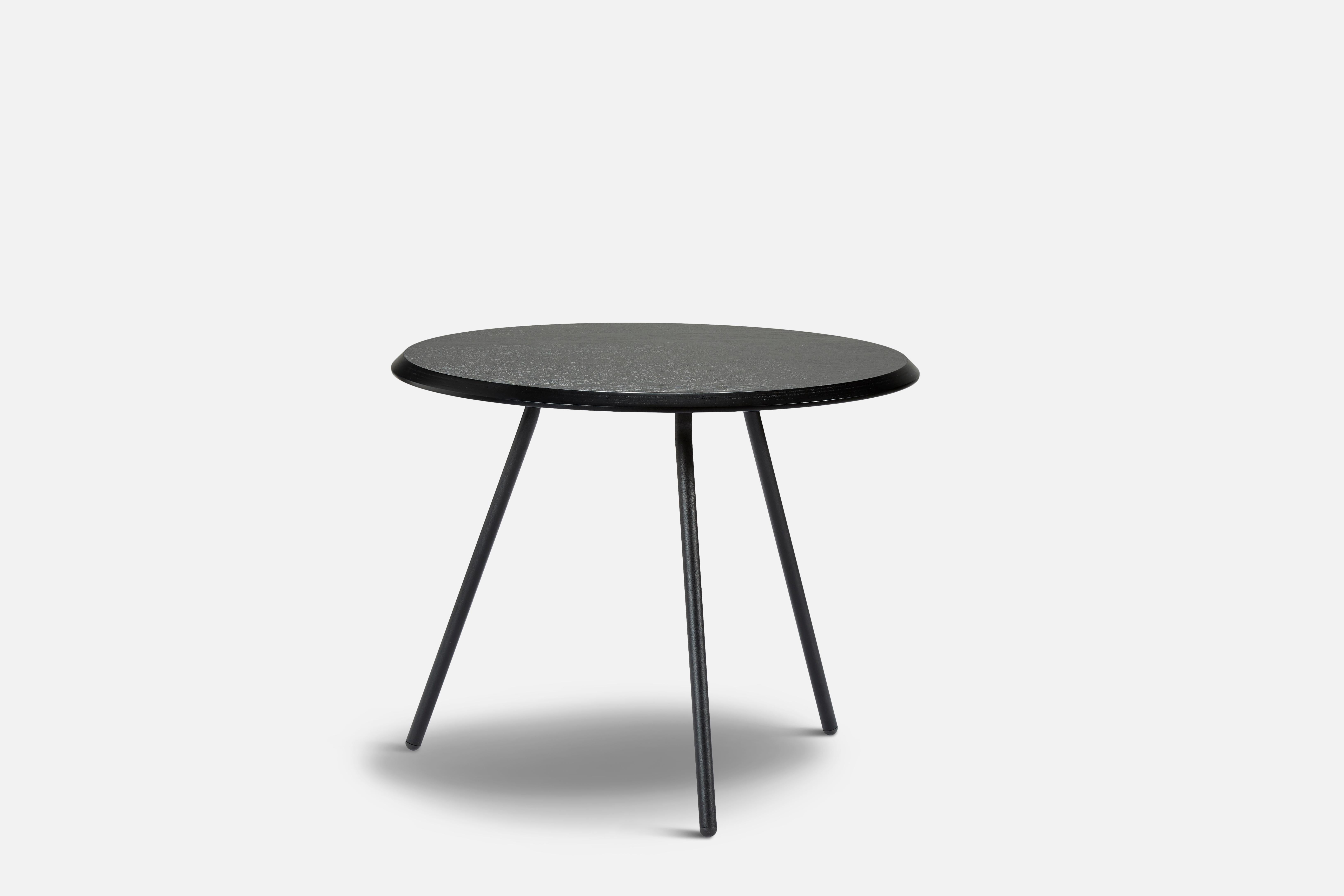 Post-Modern Black Ash Soround Coffee Table 60 by Nur Design For Sale