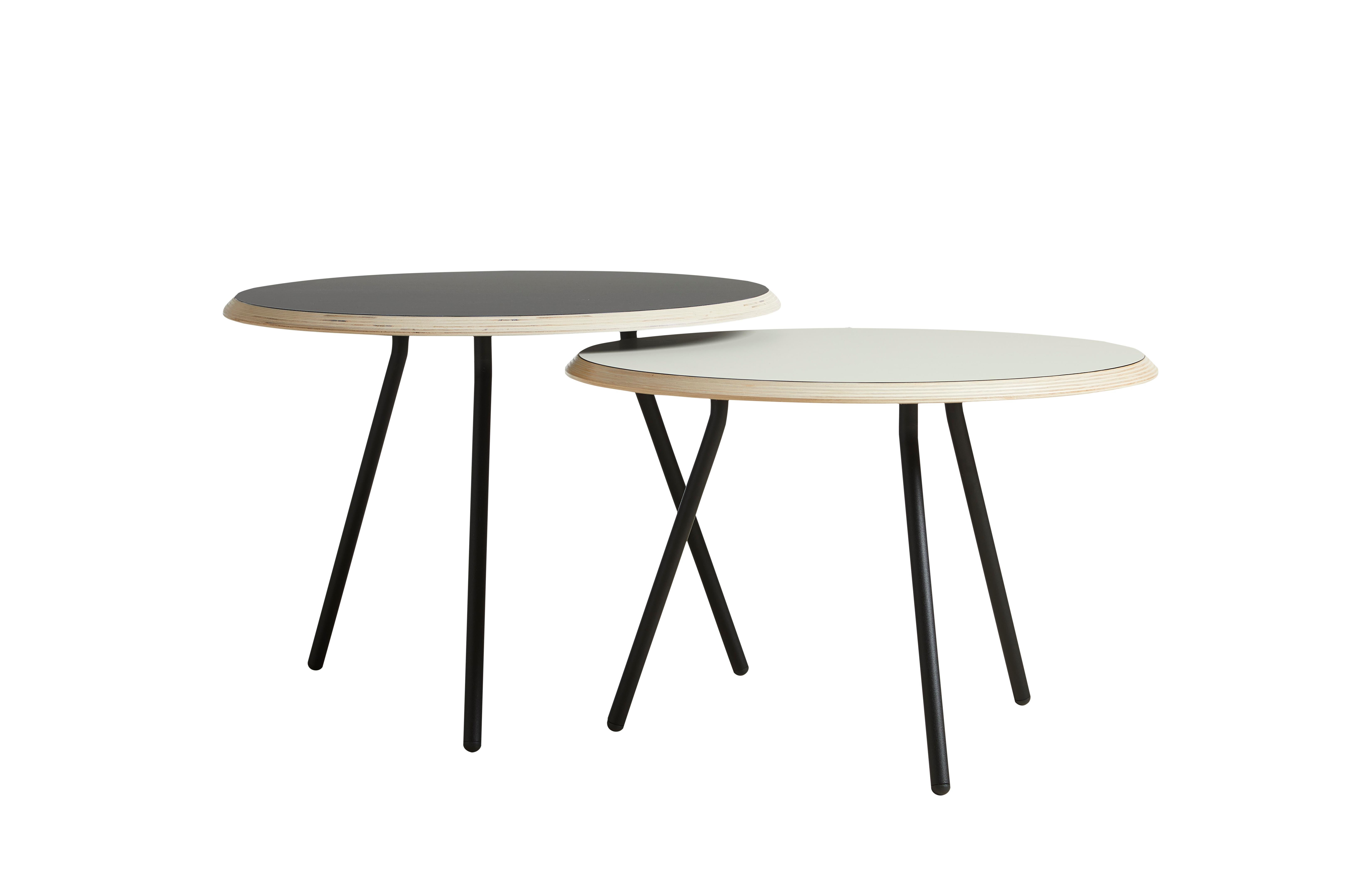 Danish Black Ash Soround Coffee Table 60 by Nur Design For Sale