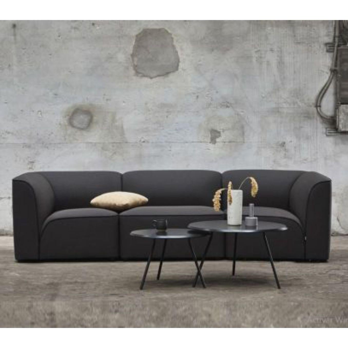 Post-Modern Black Ash Soround Coffee Table 75 by Nur Design For Sale