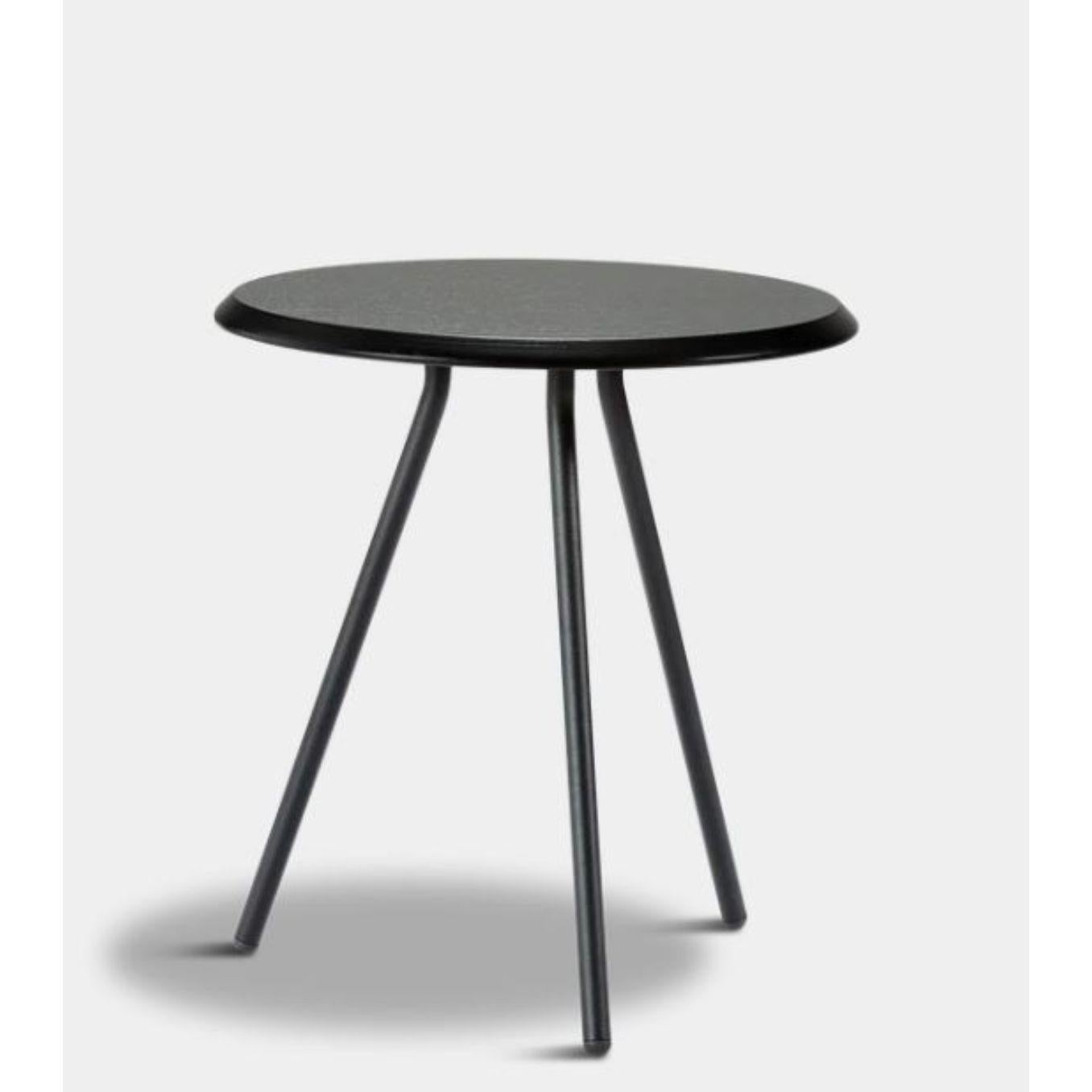 Post-Modern Black Ash Soround Large Side Table by Nur Design For Sale