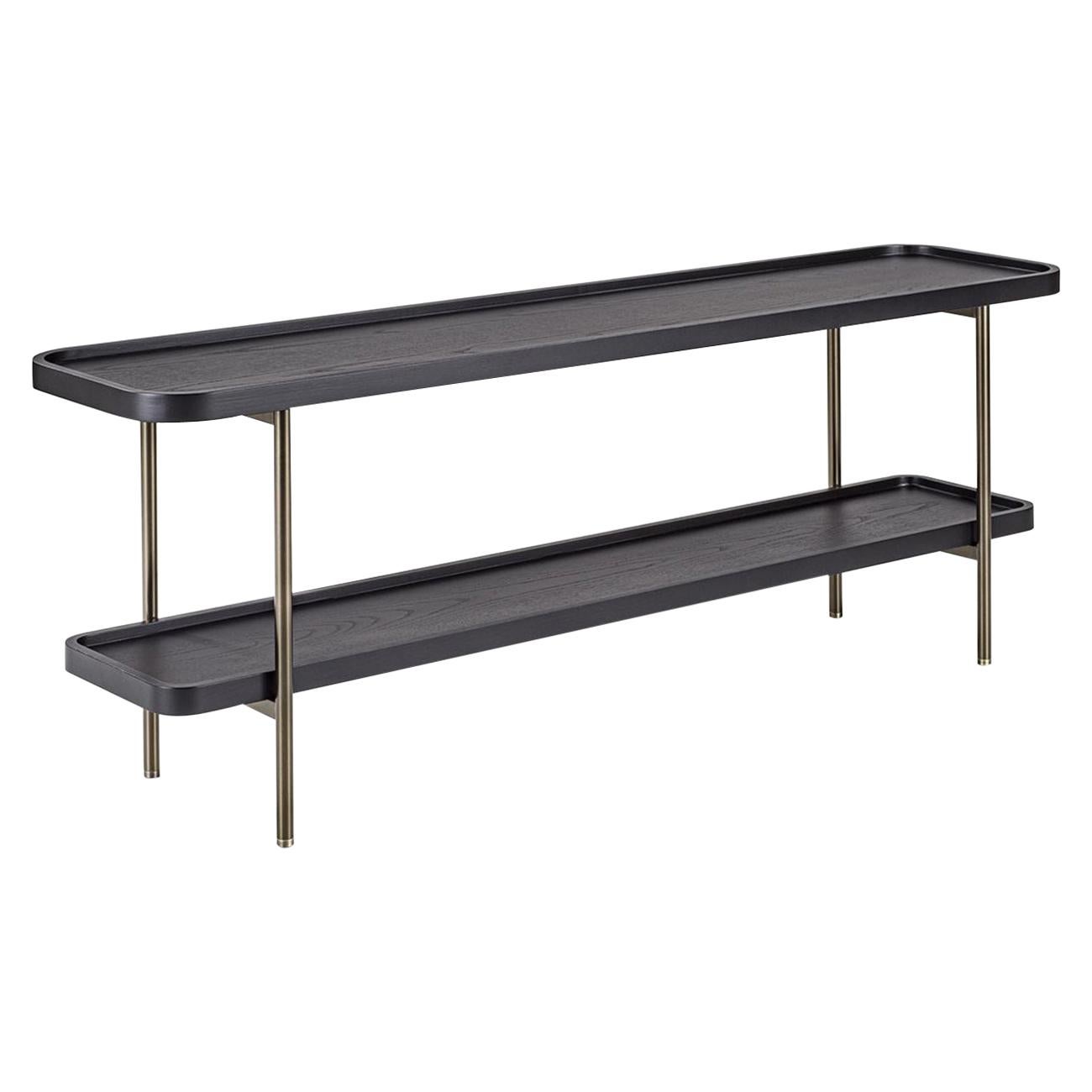 Black Ash Tops Console Table For Sale