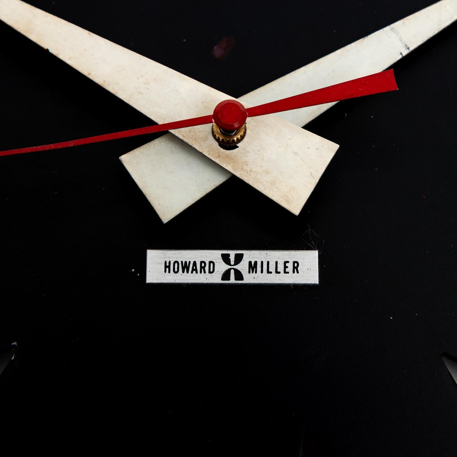 American Black Asterisk Wall Clock by George Nelson for Howard Miller