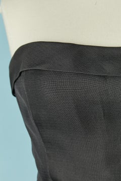 Black asymmetrical bustier cocktail dress Yves Saint Laurent ( no brand tag)