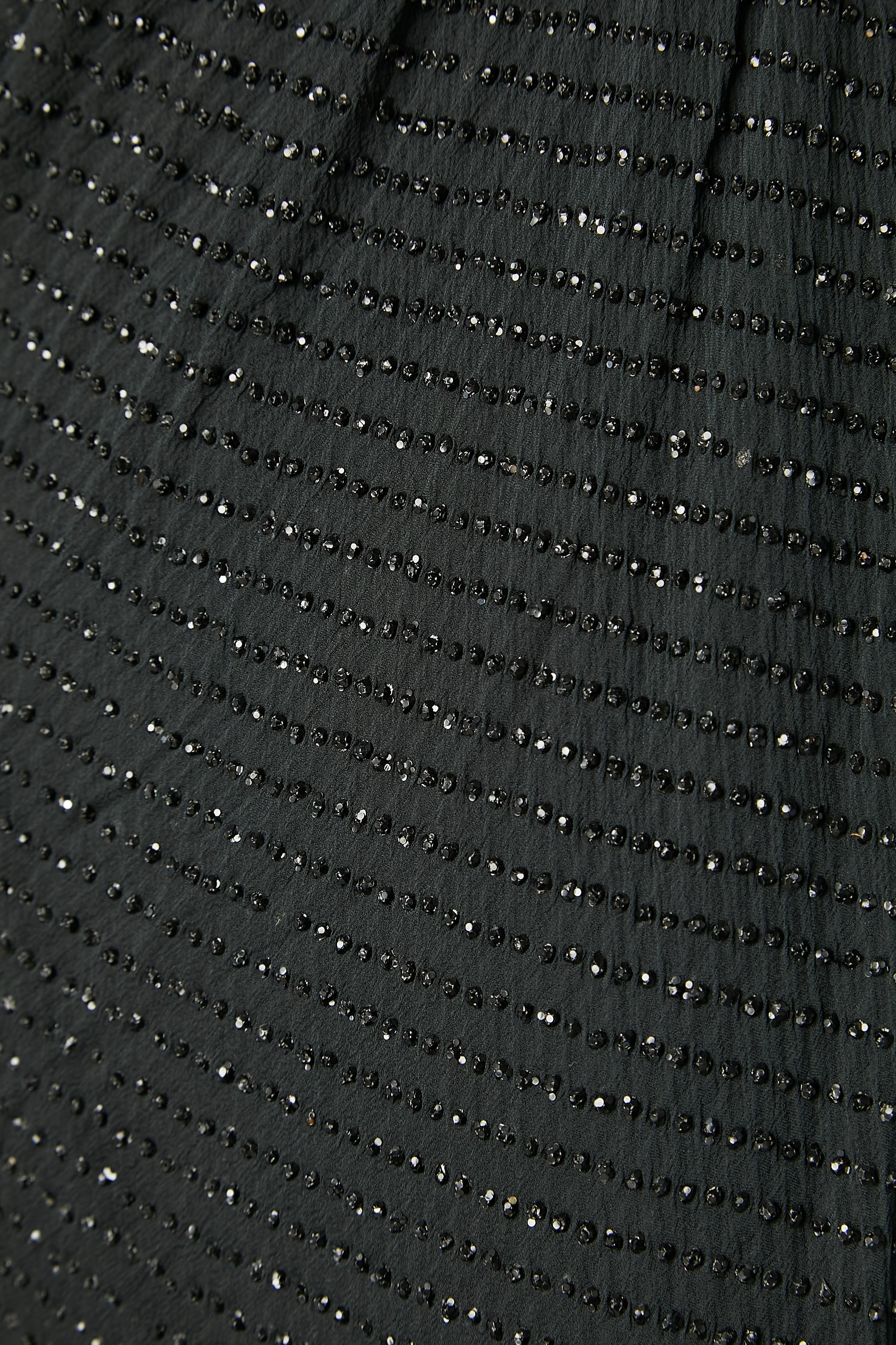 Robe de cocktail asymétrique noire plissée et drapée Grès 1962 Pour femmes en vente