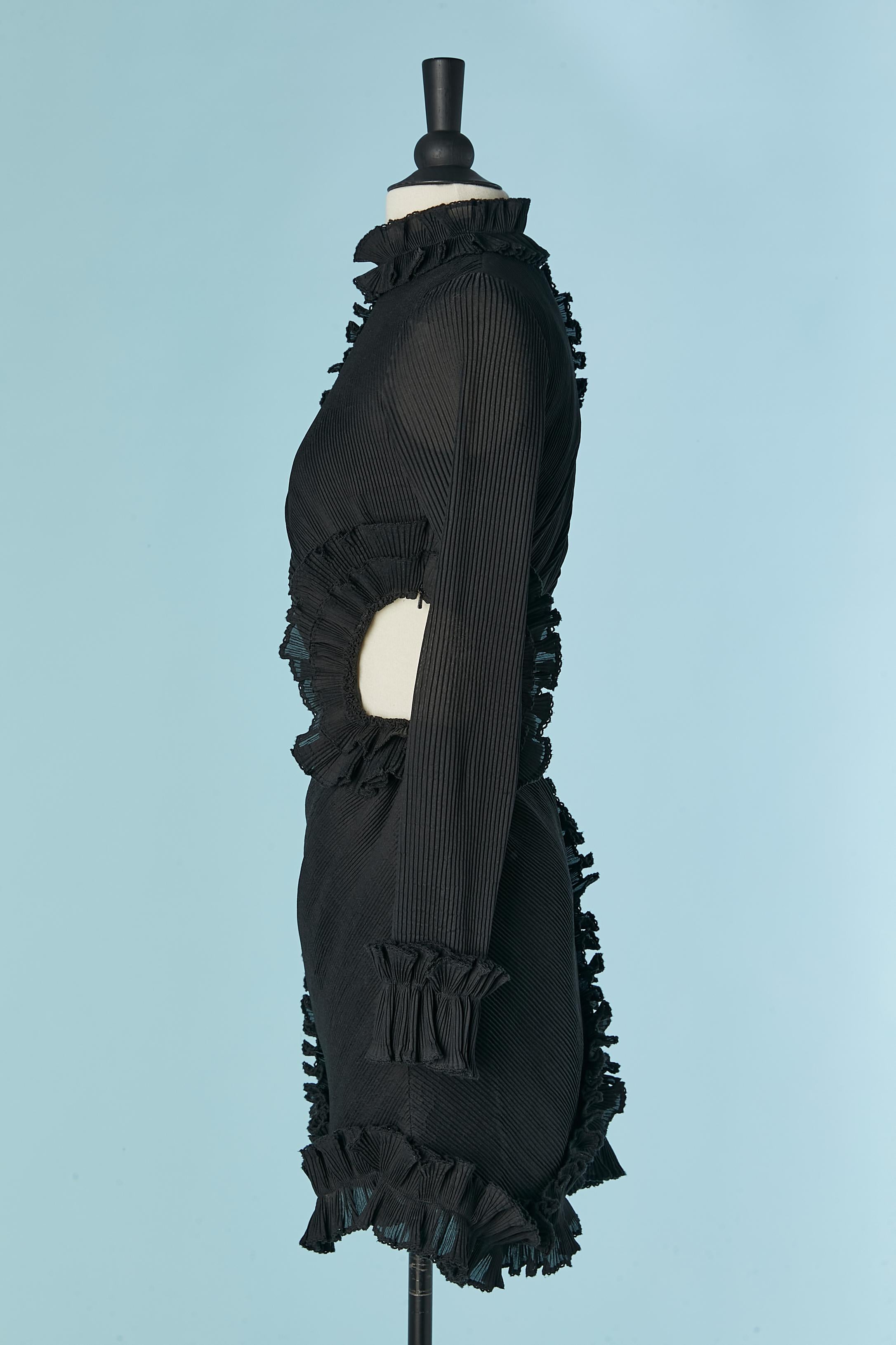 Vestido de cóctel negro asimétrico con volantes ZIMMERMANN en venta 1
