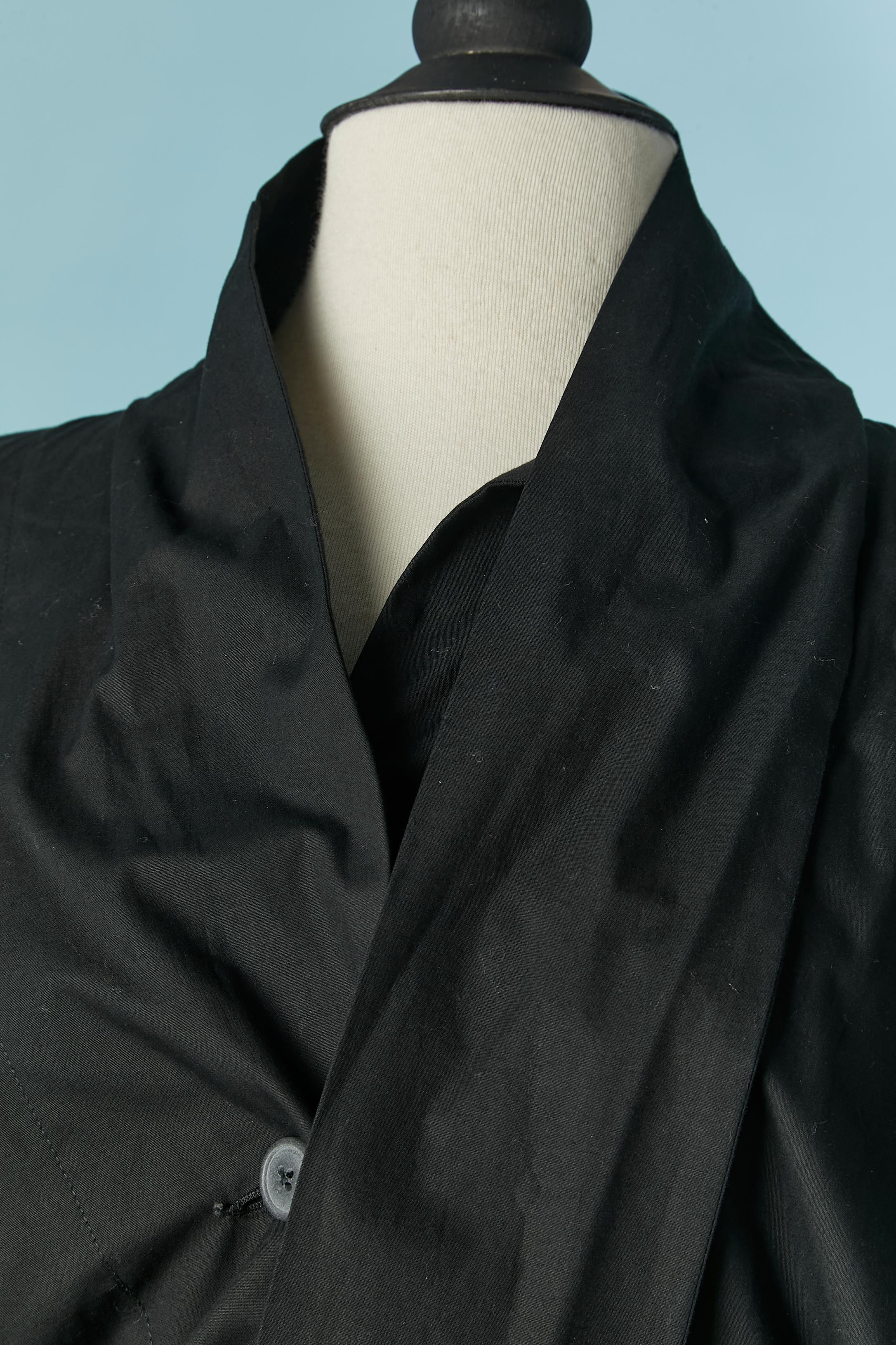 Black asymmetrical cotton chemise dress VIVIENNE WESTWOOD en venta 3