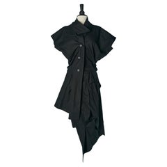 Black asymmetrical cotton chemise dress VIVIENNE WESTWOOD