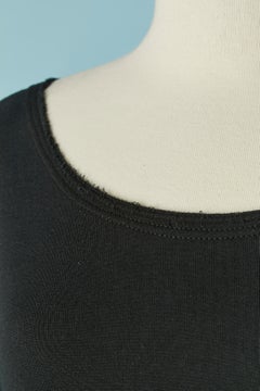 Schwarzes asymmetrisches Kleid aus Baumwolljersey Y-3 YOHJI YAMAMOTO