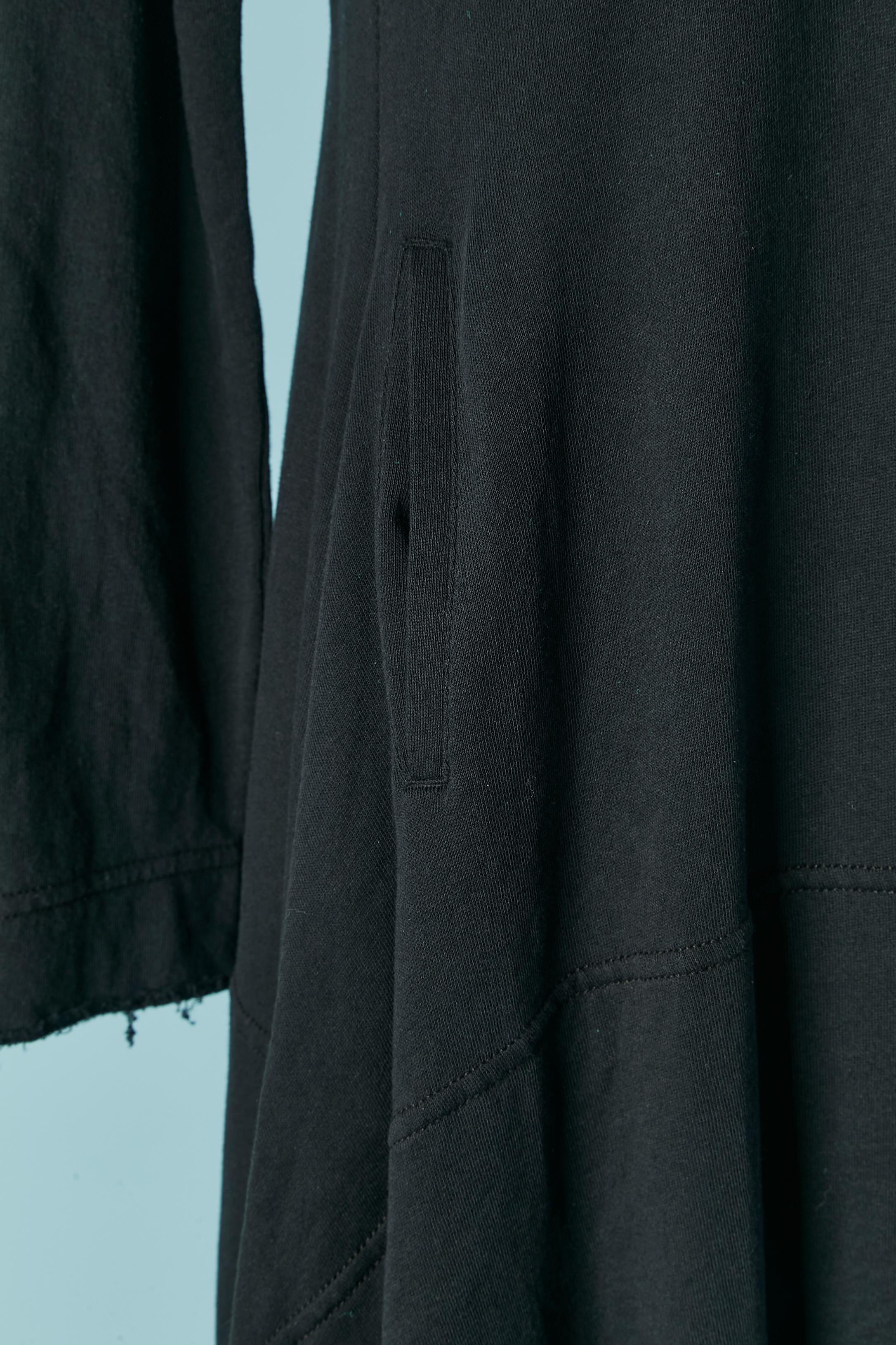 Nero Abito asimmetrico nero in jersey di cotone Y-3 YOHJI YAMAMoto's. in vendita
