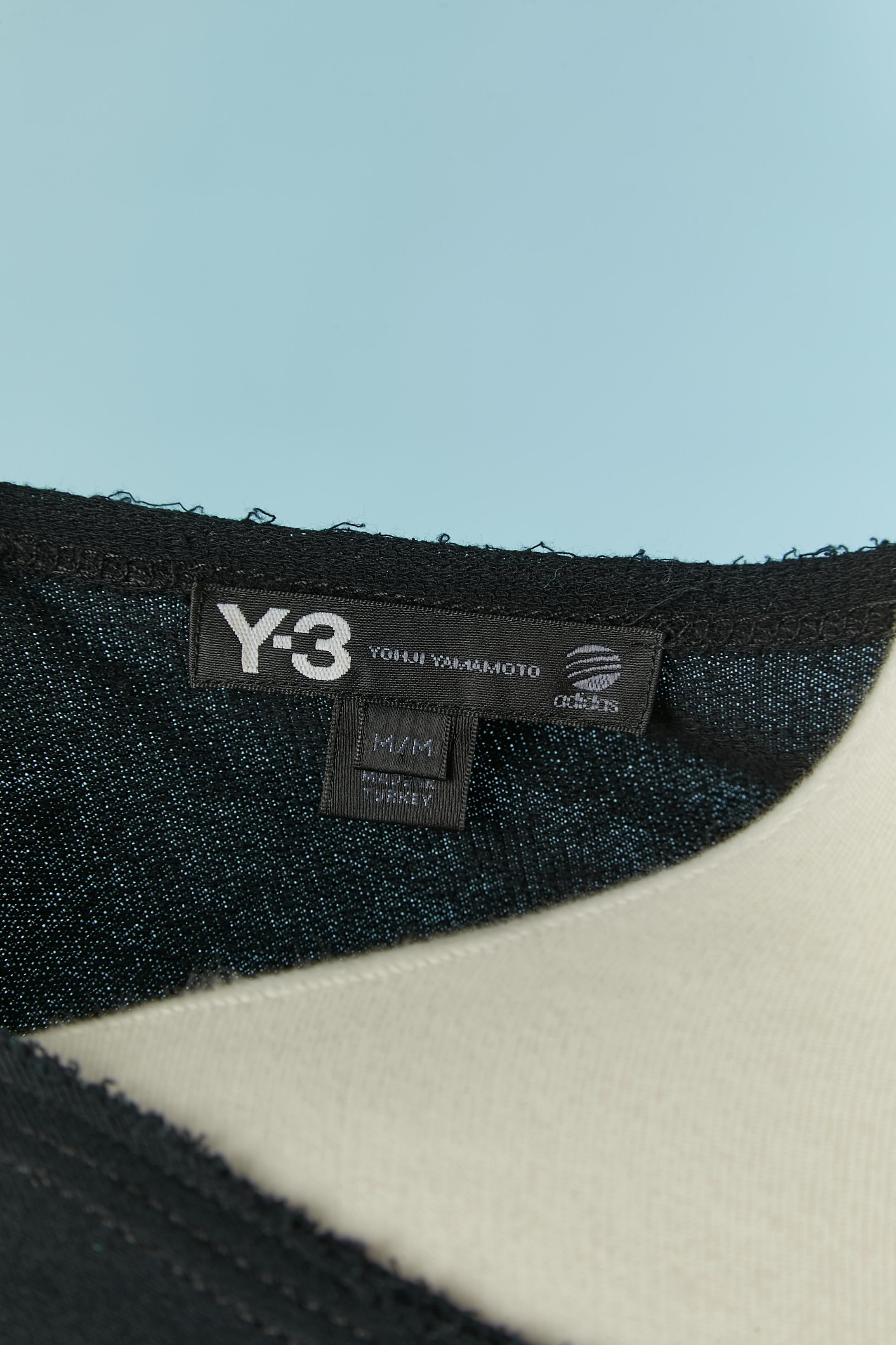 Abito asimmetrico nero in jersey di cotone Y-3 YOHJI YAMAMoto's. in vendita 3