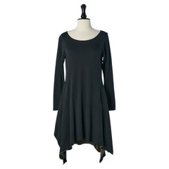 Abito asimmetrico nero in jersey di cotone Y-3 YOHJI YAMAMoto's.