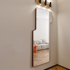 Black Asymmetrical Full-Length Mirror with Custom Color Frame – Loveself 04