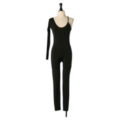 Mono asimétrico negro de jersey de MARGIELA 1