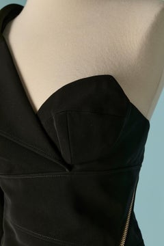 Black asymmetrical mini bustier dress ALEXANDRE VAUTHIER