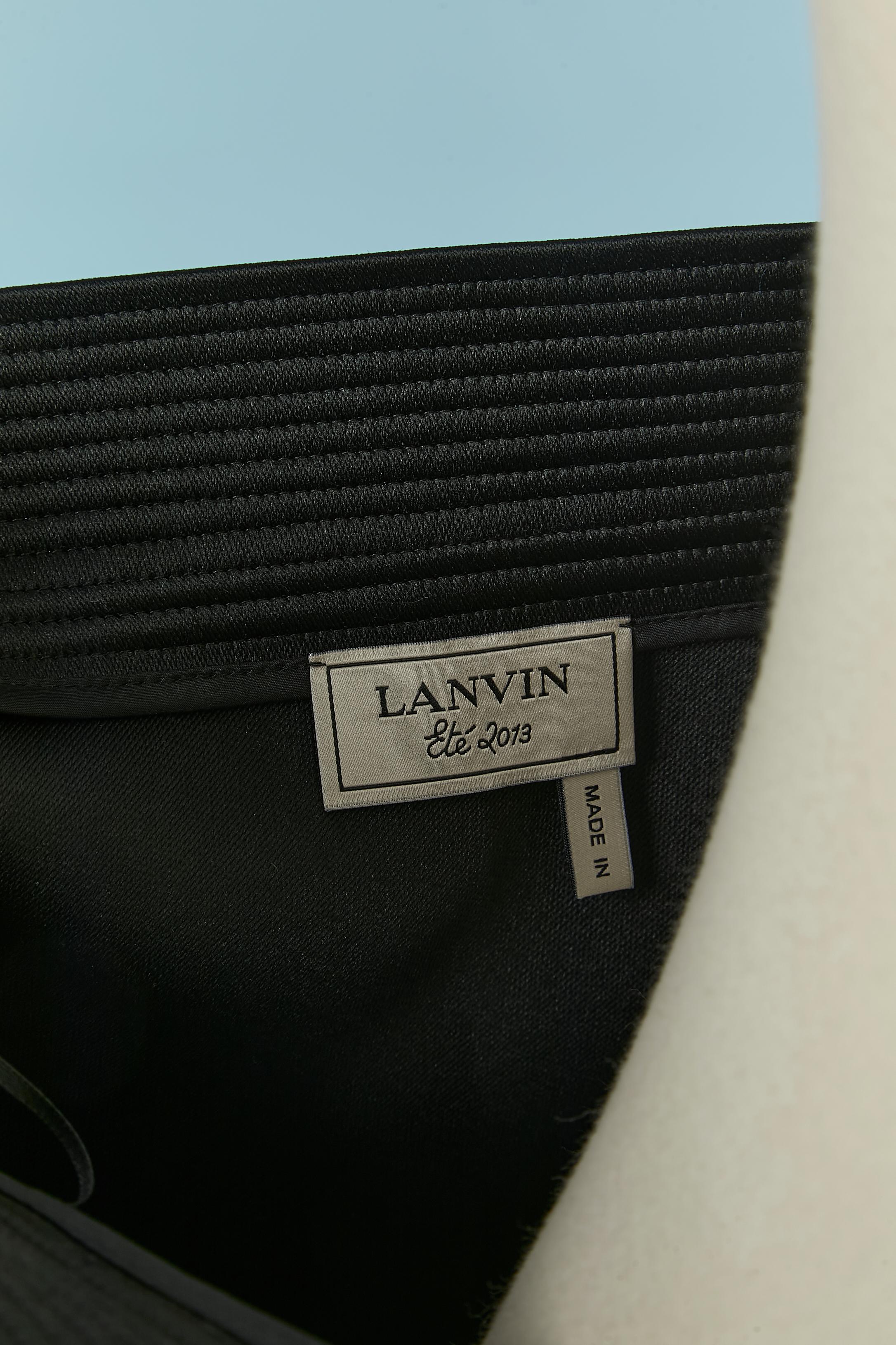 Black asymmetrical wrap skirt with bow Lanvin by Alber Elbaz SS 2013 For Sale 1