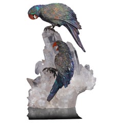 Black Australian Opal Parrot Carving - Created by Gerg Moser