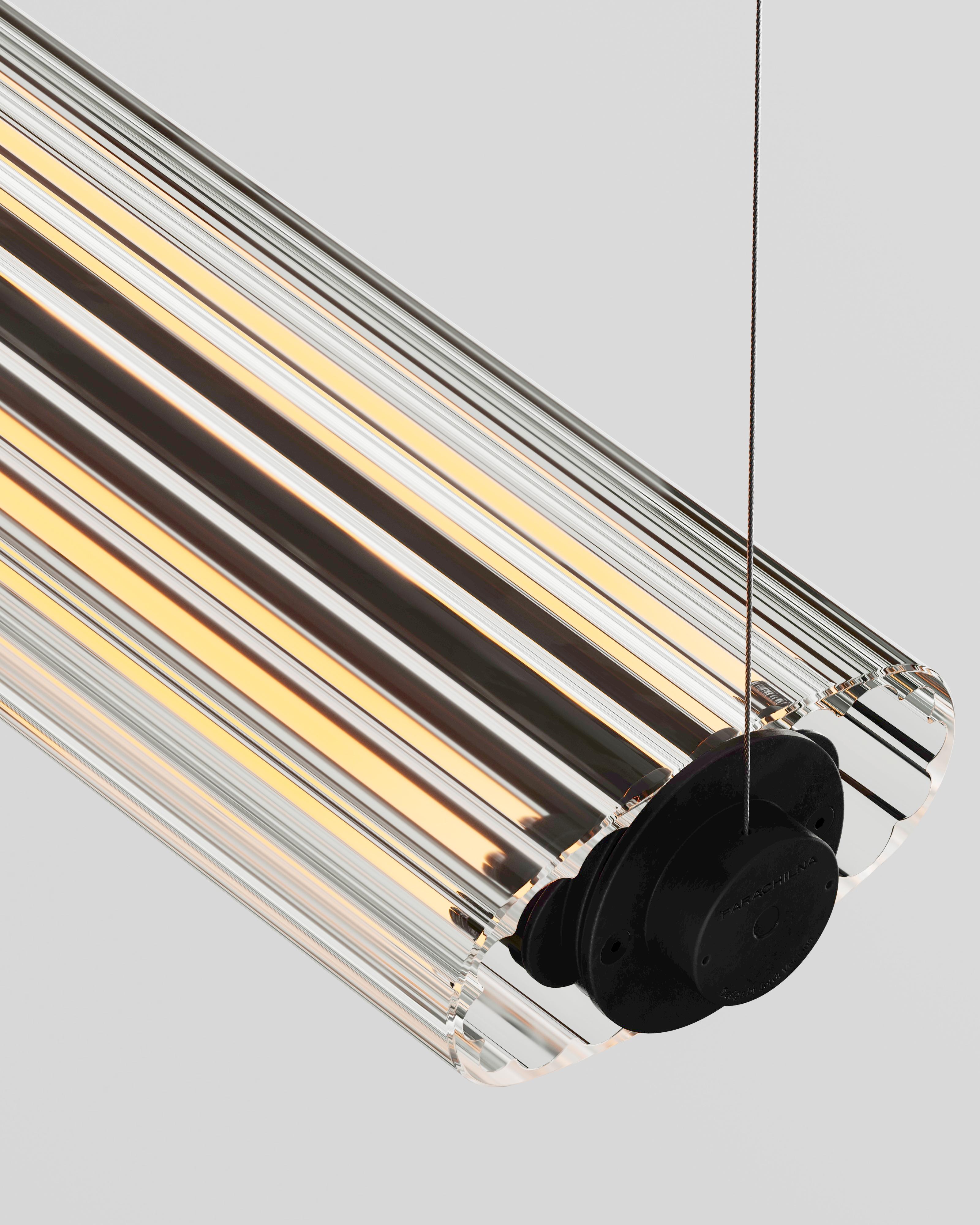 Contemporary Black B15 T H PE Pendant Lamp by Parachilna For Sale