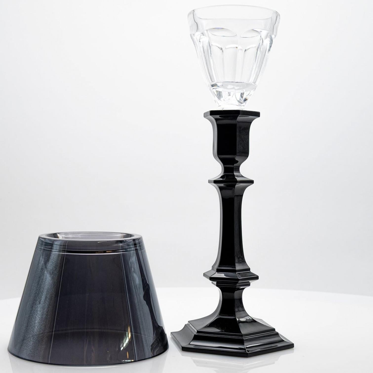 Schwarzer Baccarat Harcourt Our Fire Kerzenständer von Philippe Starck, Frankreich (Moderne) im Angebot