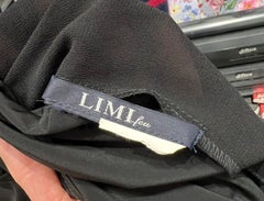 Black backless asymmetrical dress with laces on the front LIMI FEU
