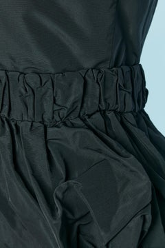 Abito da cocktail nero a bolle d'aria senza schienale Carven