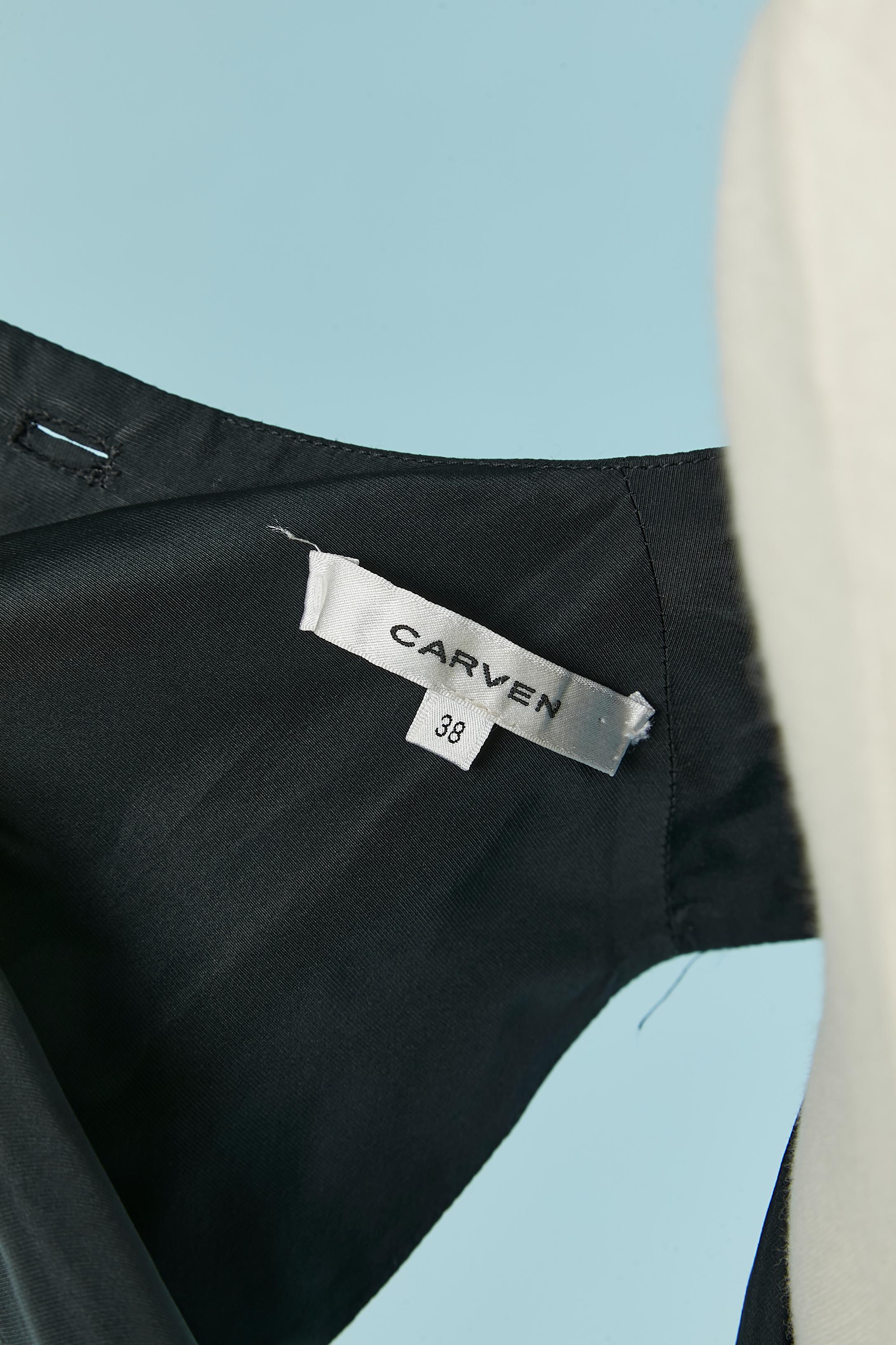 Vestido de cóctel negro de burbujas sin espalda CARVEN en venta 3