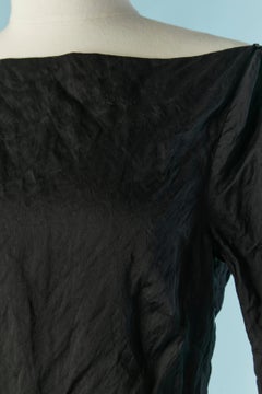 Black backless cocktail dress in wrinkle fabric CHRISTIAN DIOR