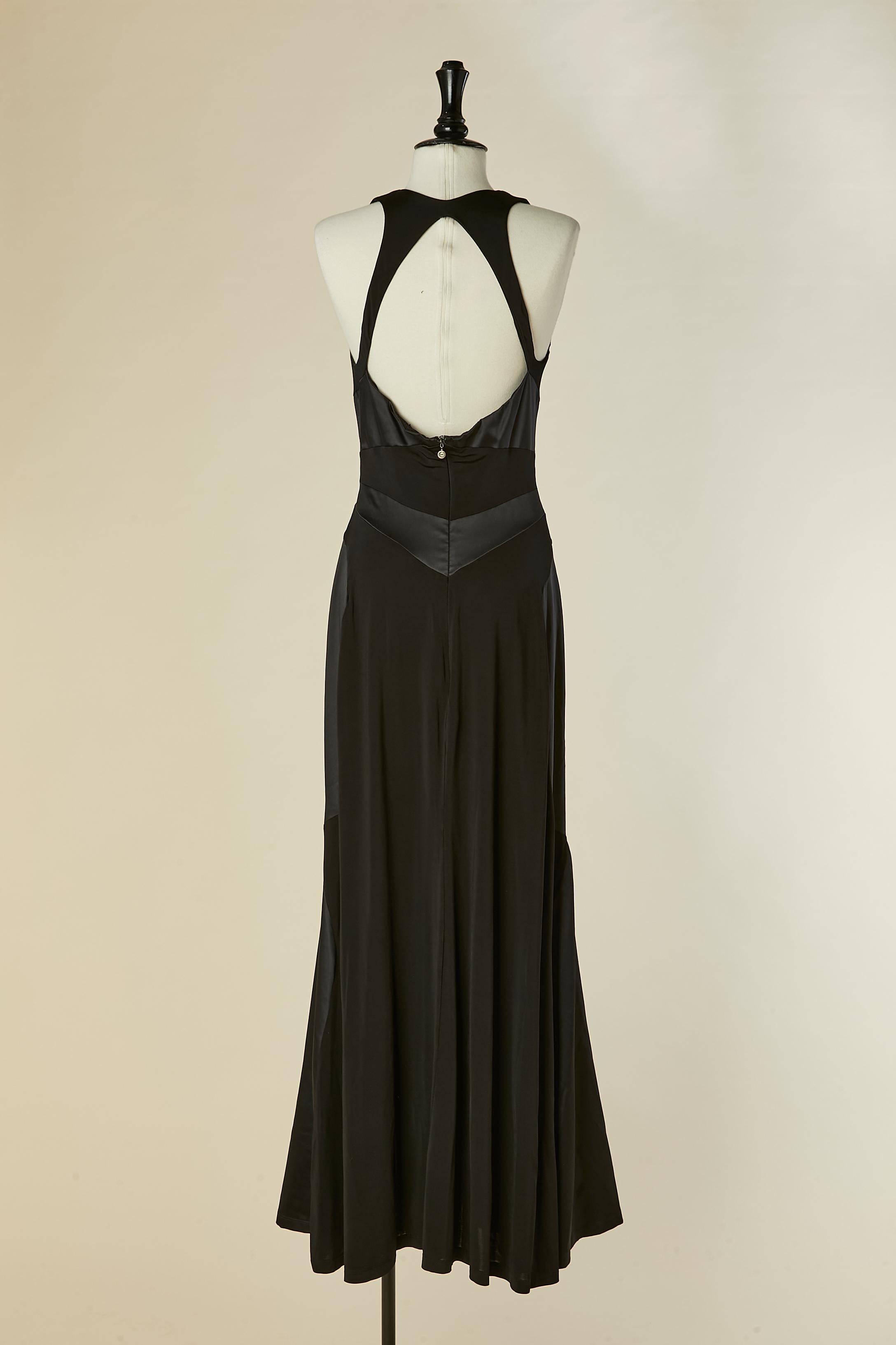 Robe du soir noire dos nu avec découpes Just Cavalli Excellent état - En vente à Saint-Ouen-Sur-Seine, FR