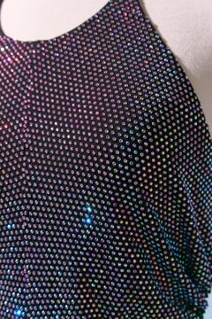 Black backless evening dress with multicolor rhinestone ALEXANDRE VAUTHIER