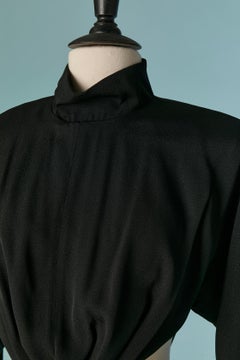 Schwarzes rückenfreies Abendkleid mit Strassstein an der Taille ALEXANDRE VAUTHIER New