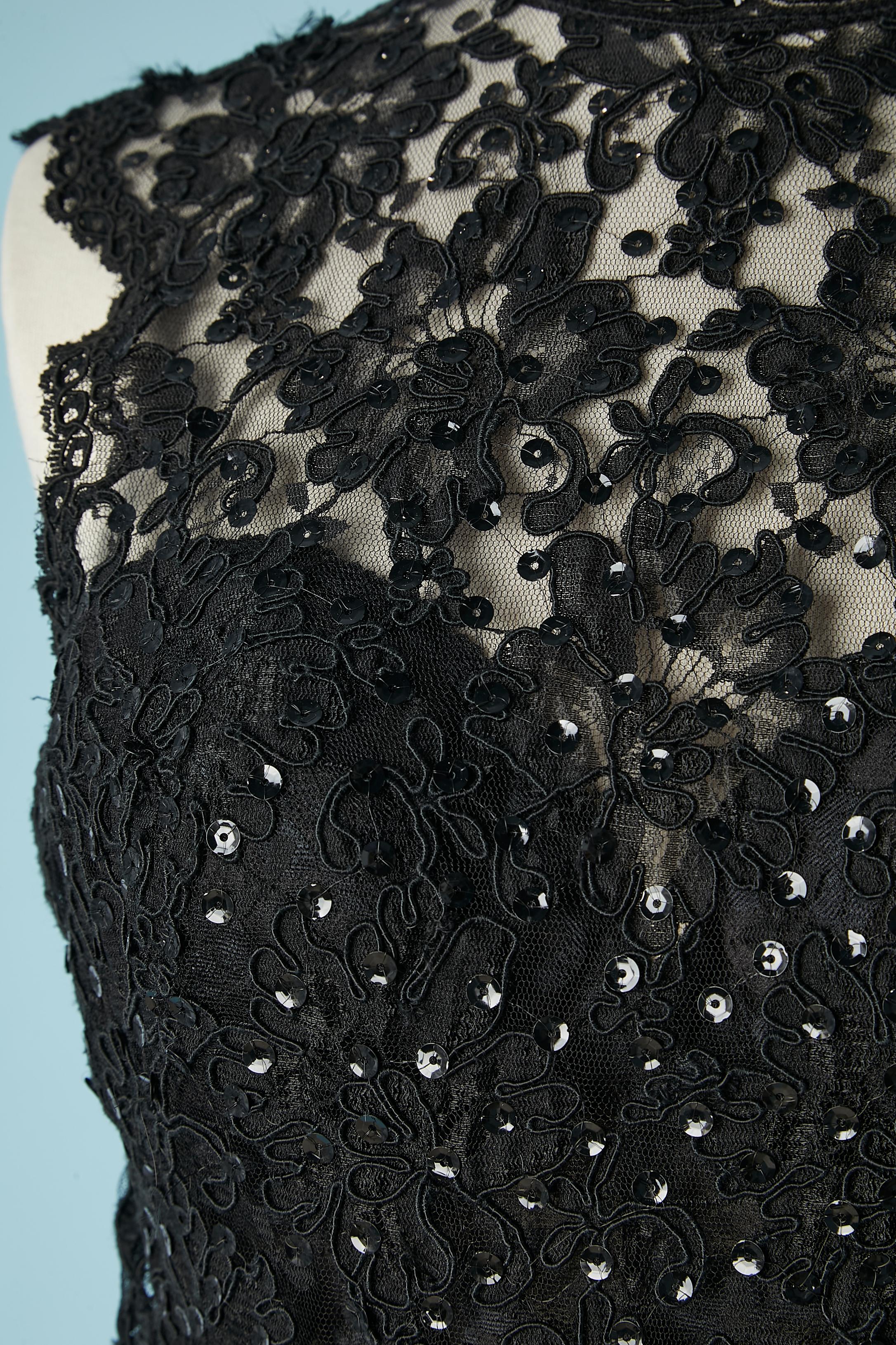 Black backless guipure corset with sequin Only Hearts  In Excellent Condition For Sale In Saint-Ouen-Sur-Seine, FR