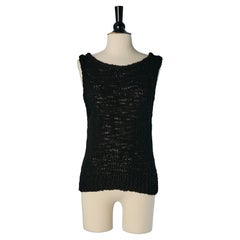 Black backless knitted tank top ALEXANDRE VAUTHIER