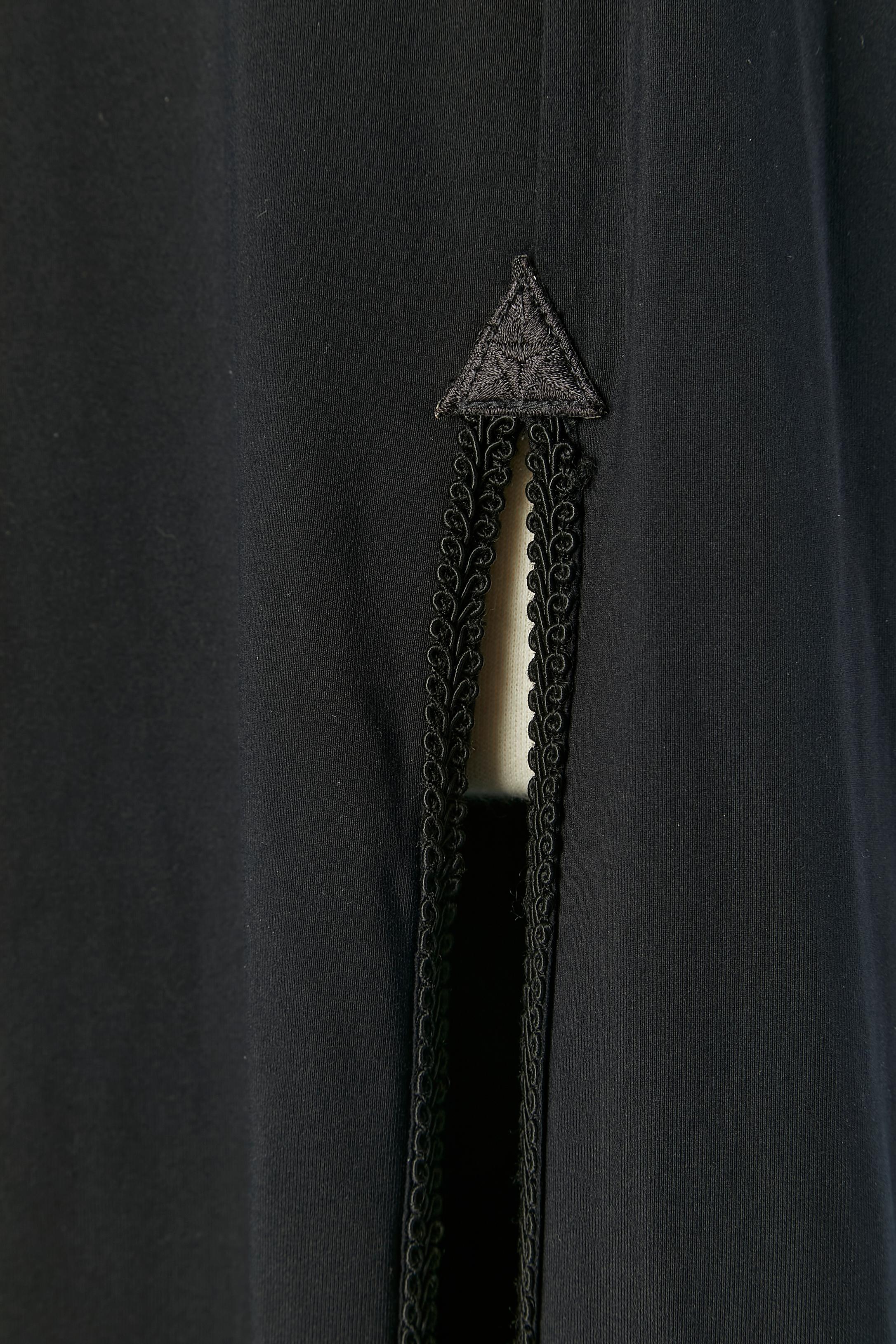 Abito lungo in jersey nero senza schienale con zip Montana BLU In condizioni ottime in vendita a Saint-Ouen-Sur-Seine, FR