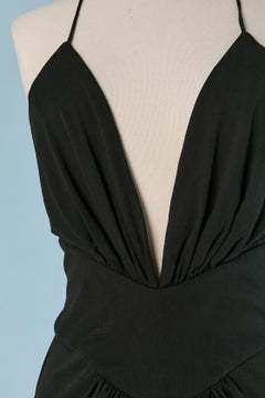 Abito da sera in jersey nero senza schienale ALEXANDRE VAUTHIER Nuovo