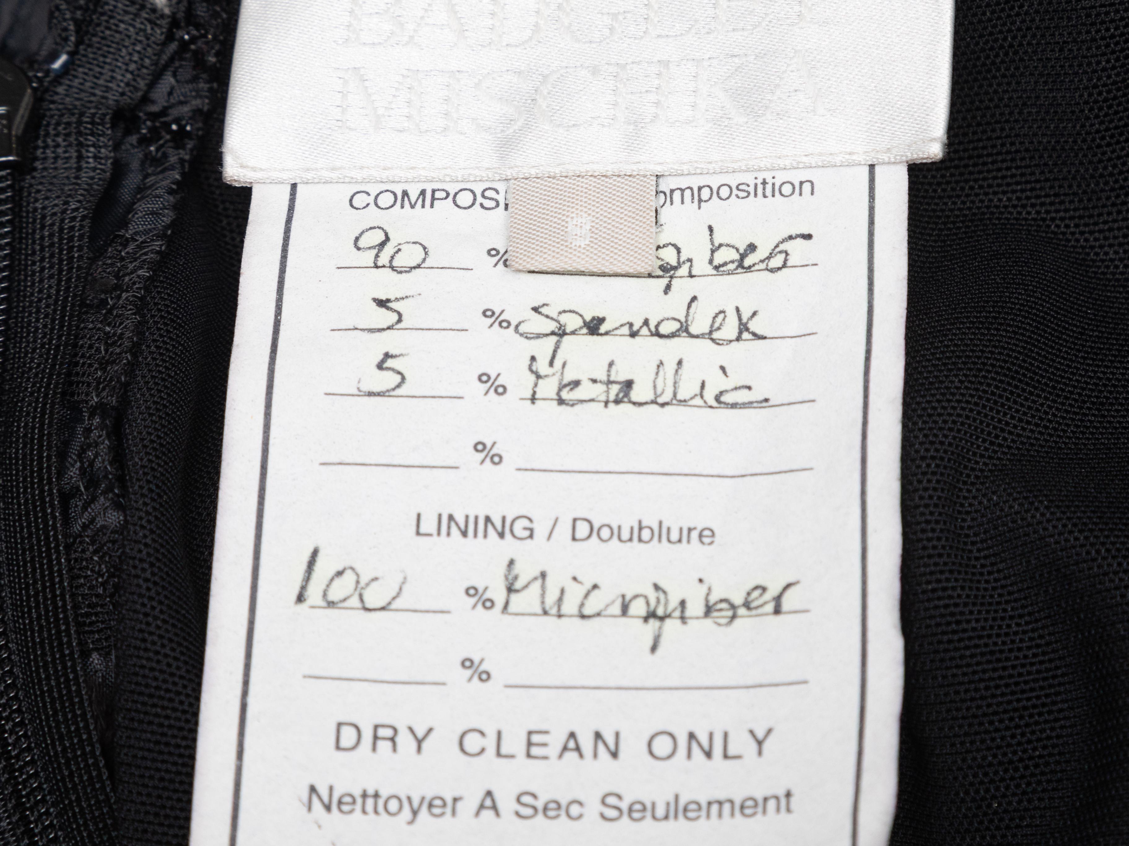 Women's Black Badgley Mischka Embellished Fur-Trimmed Maxi Evening Skirt Size US 8 For Sale