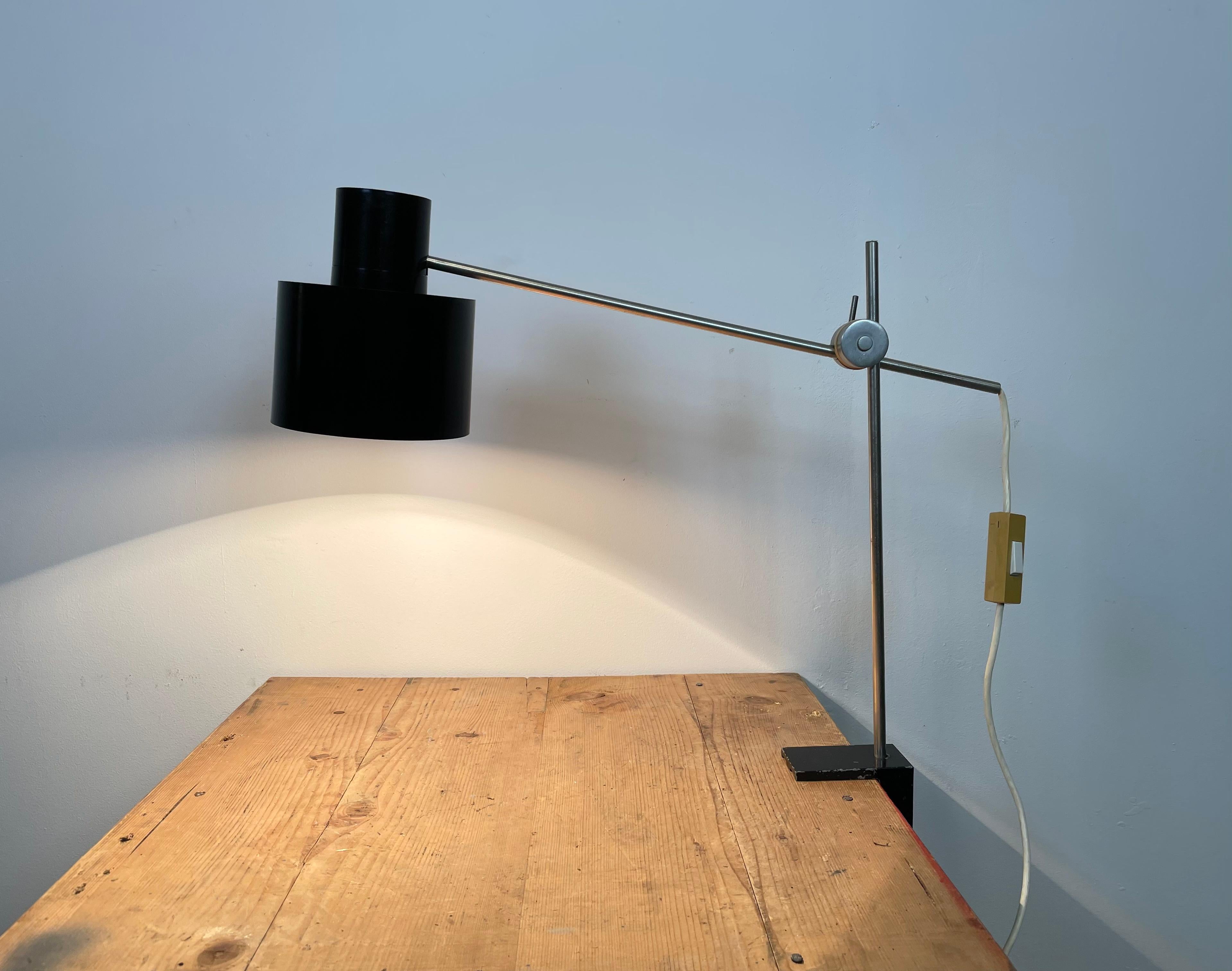 Black Bakelite Adjustable Table Lamp with Clamp Base from Elektrosvit, 1960s 7