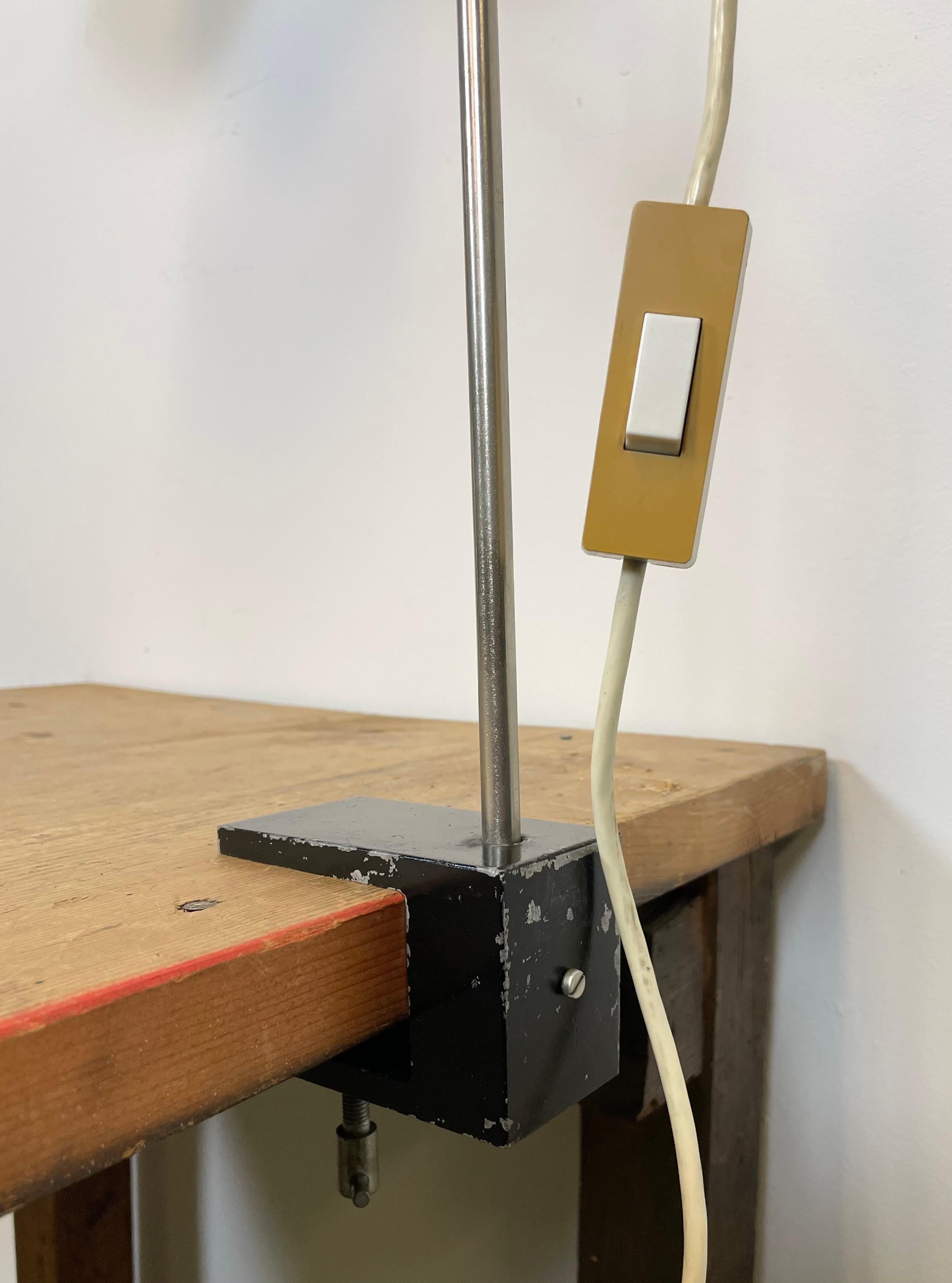 20th Century Black Bakelite Adjustable Table Lamp with Clamp Base from Elektrosvit, 1960s