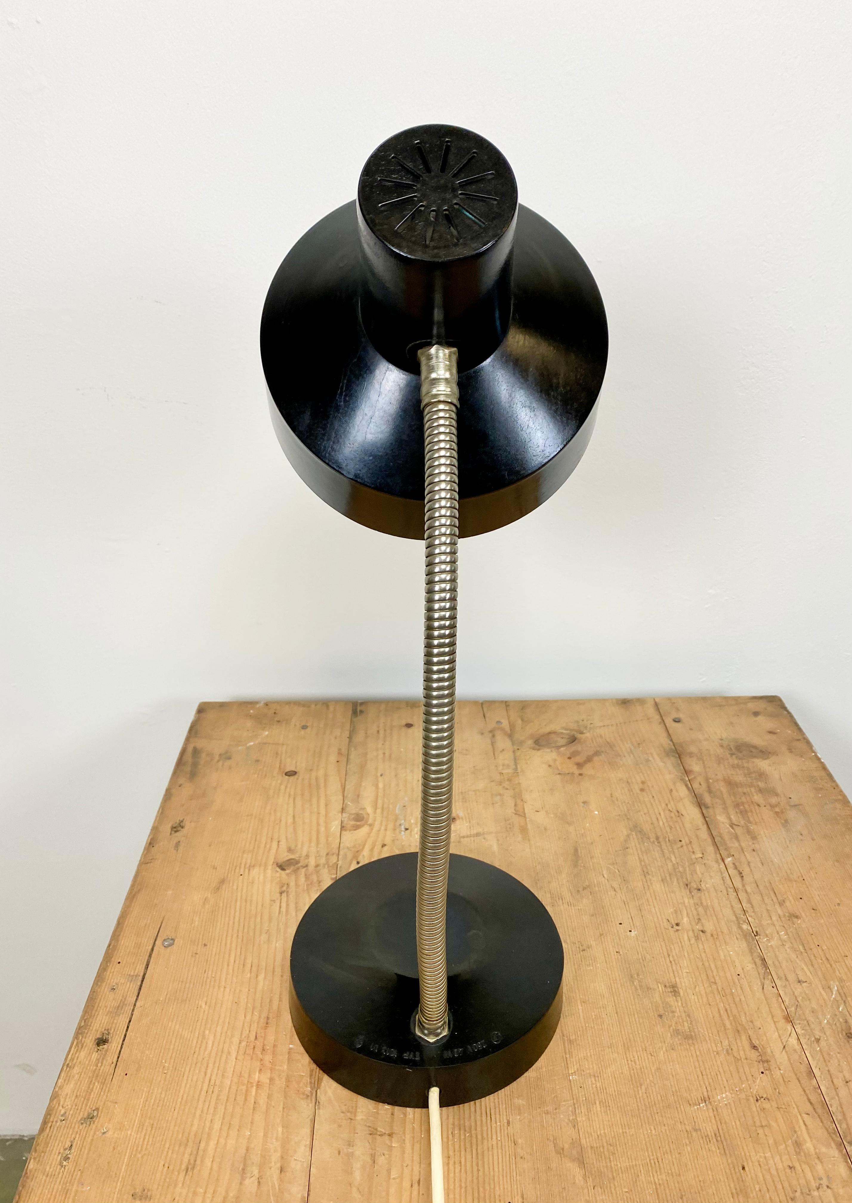 Czech Black Bakelite Table Lamp, 1960s For Sale