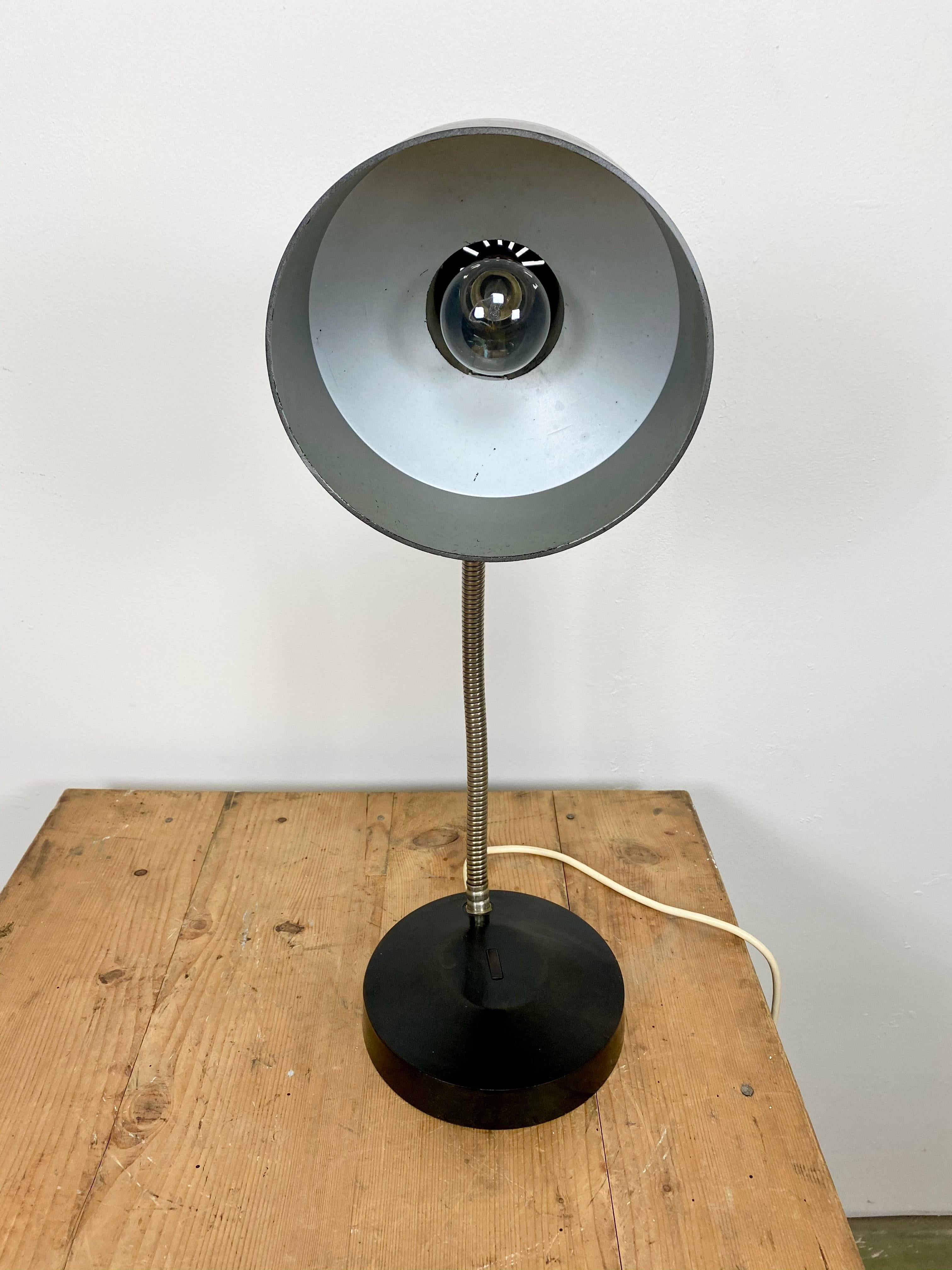 Iron Black Bakelite Table Lamp, 1960s For Sale