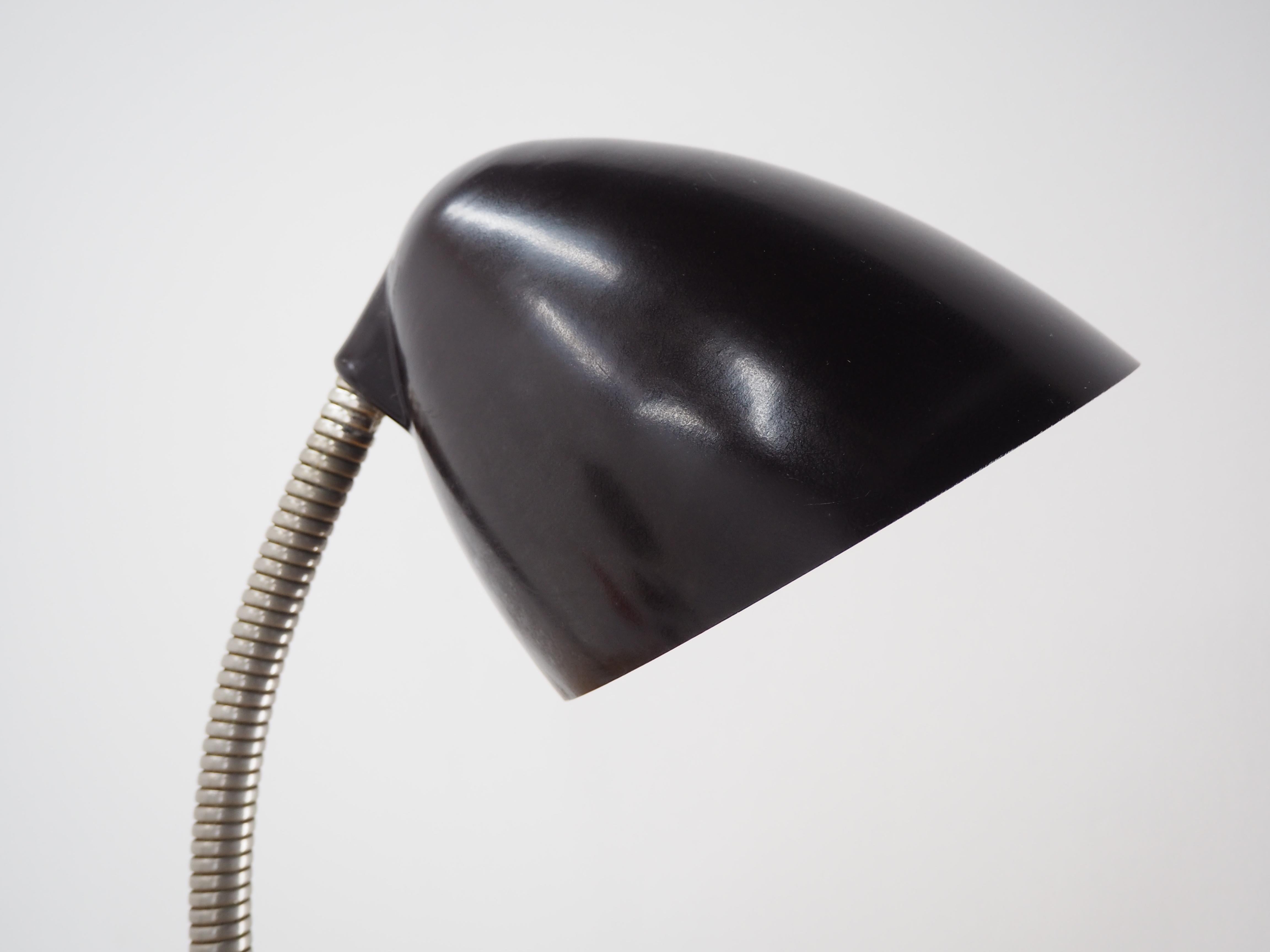 Black Bakelite Table Lamp by Eric Kirkman Cole, Czechoslovakia, 1950s 1